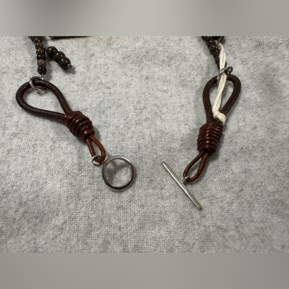 Brunello Cucinelli Statement Necklace Beaded Multi Strand Stone Drop, Italy, NWT - Picture 8 of 9